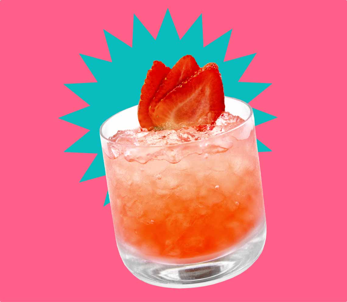 Strawberry Daiquiri on the rocks
