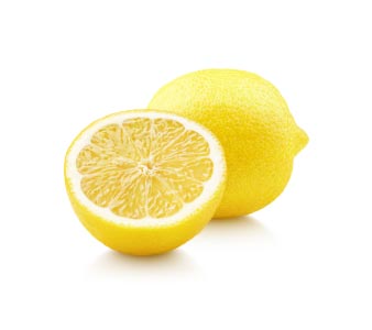 A sliced lemon